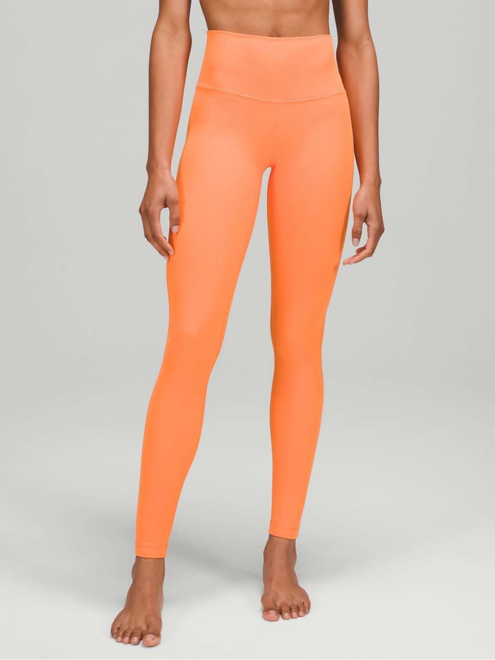 Lululemon Align Neon Leggings Orange Soda size 4 28” inseam